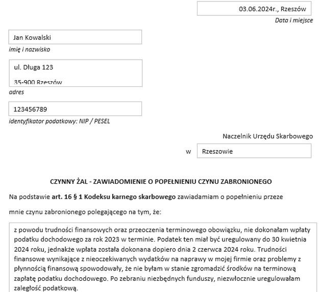 Czynny żal bez błędów – jak uniknąć kary i skutecznie go złożyć?
